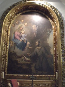 Aparicin de la Virgen a San Ignacio realizado en 1.943 por Rafael Blas Rodrguez