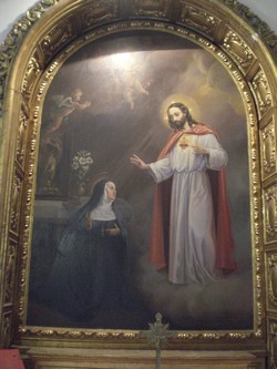 Aparicin de Cristo a Santa Teresa (s. XVII).
